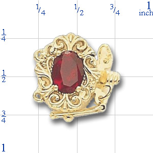 81027 Garnet Bracelet Slide Clasp 